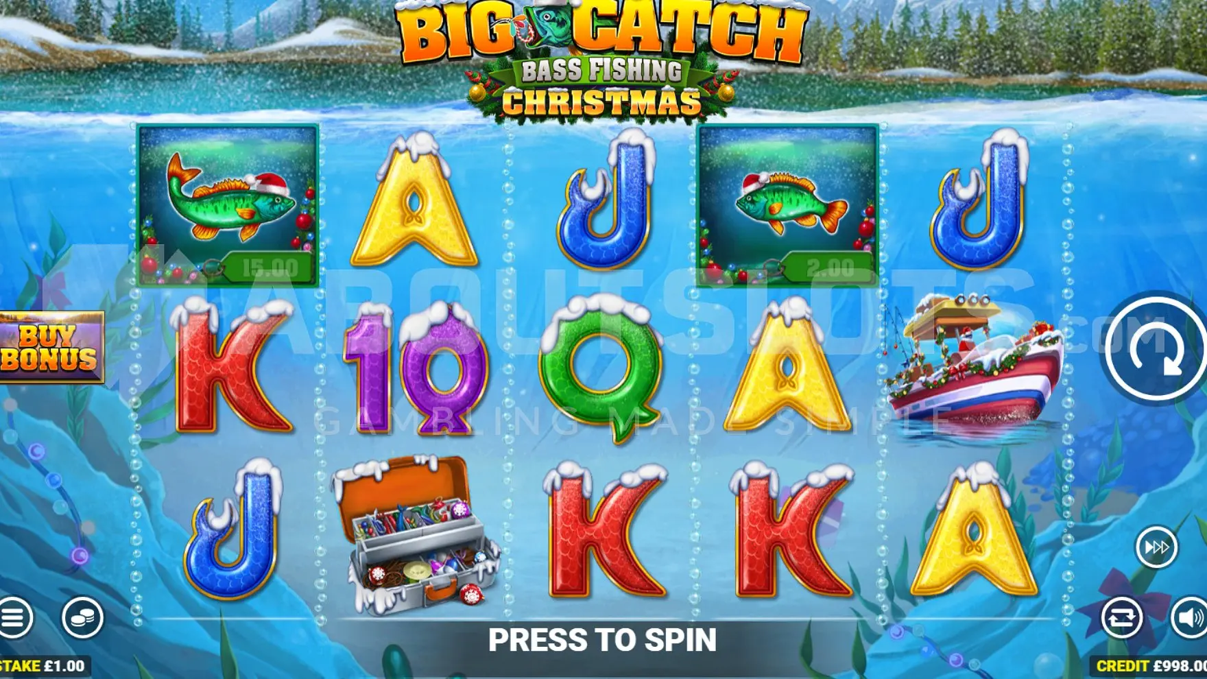 Big Catch Bass Fishing Christmas Slot